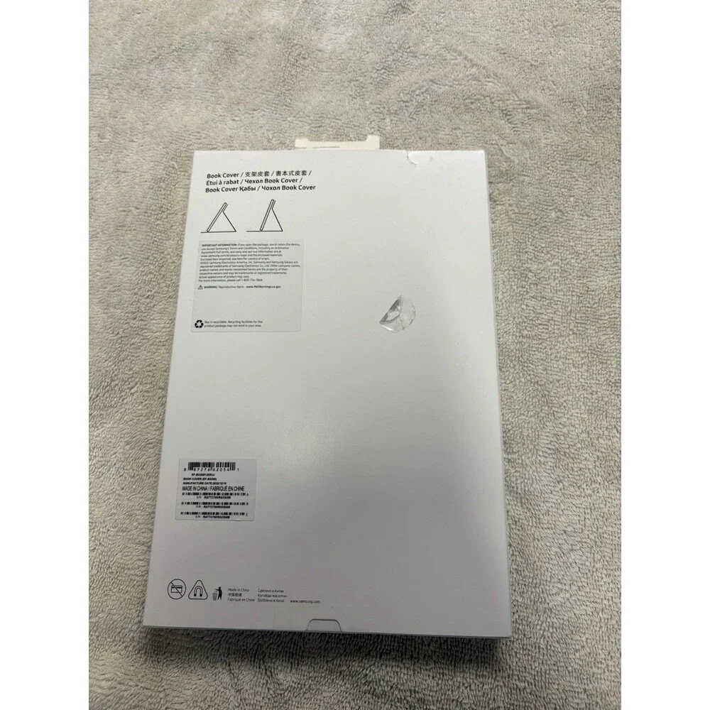 Samsung Galaxy Tab A8 Book Cover Case EF-BX200 10.5” Genuine OEM Gray Open Box